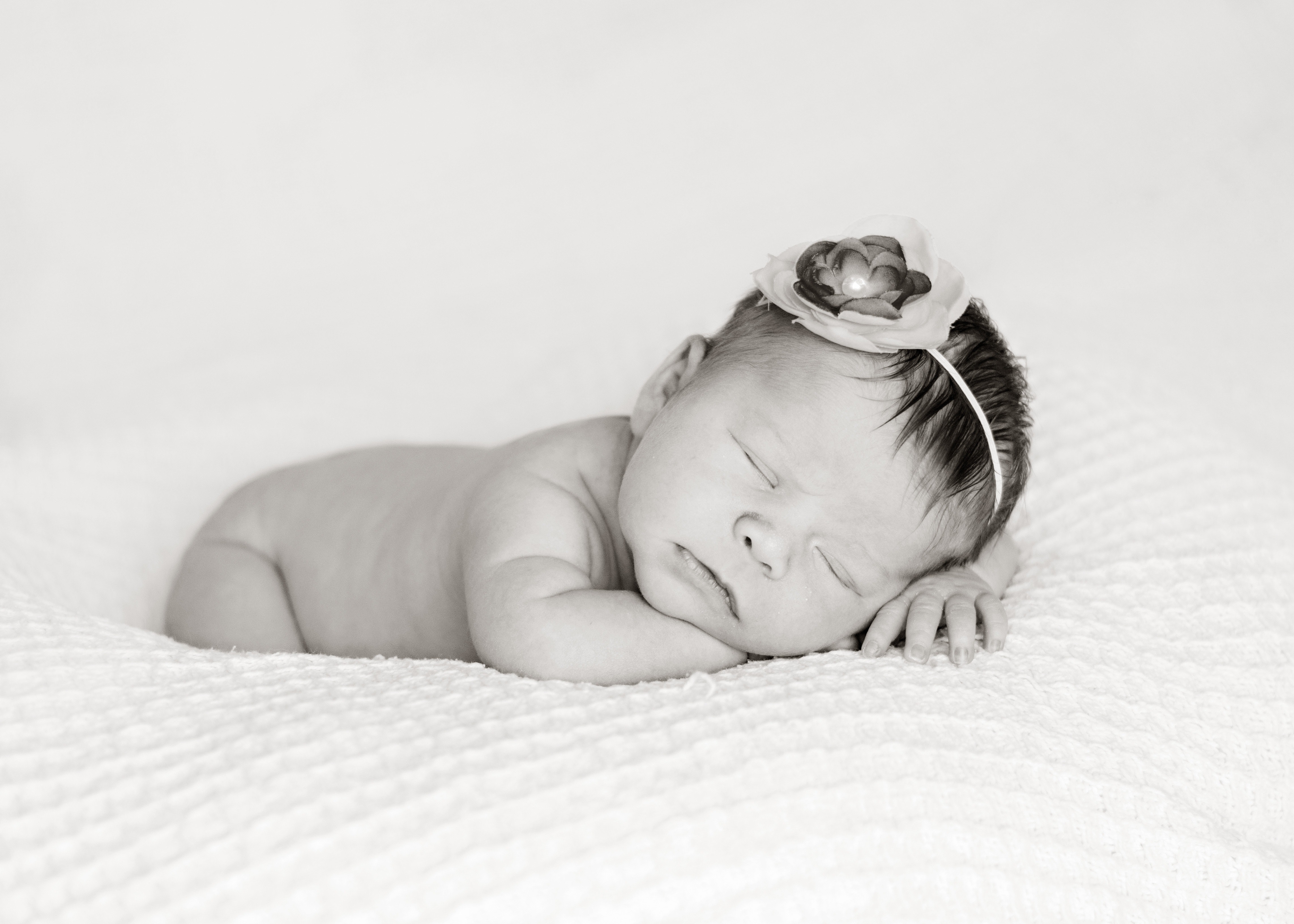Baby Covered by White Towel Grayscale Photography · Free Stock Photo
