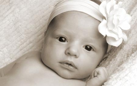 Baby Covered by White Towel Grayscale Photography