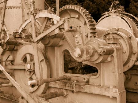 Vintage Steam-Powered Lumber Collector
